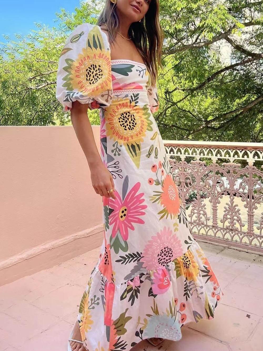 Ivy | Floral Maxi Dress – Light, Holiday Ease