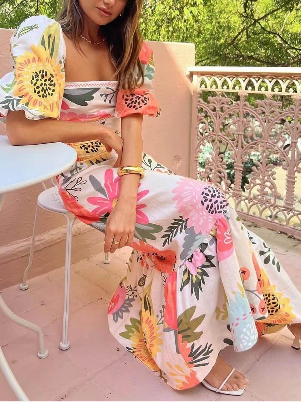 Ivy | Floral Maxi Dress – Light, Holiday Ease