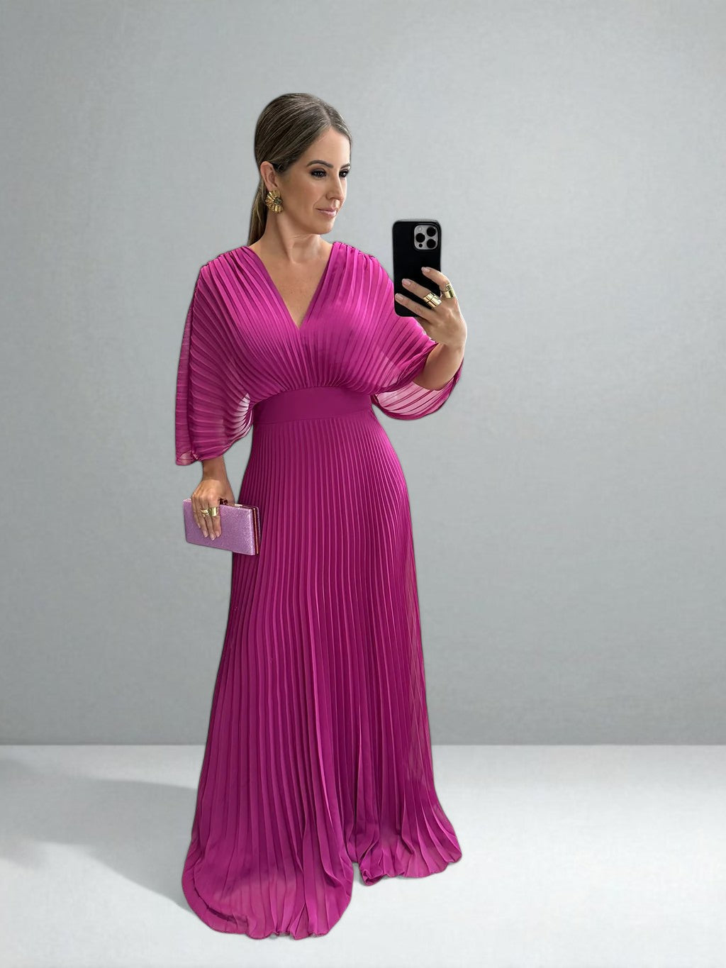 Amara | Pleated Maxi Dress – Light, Elegant Flow