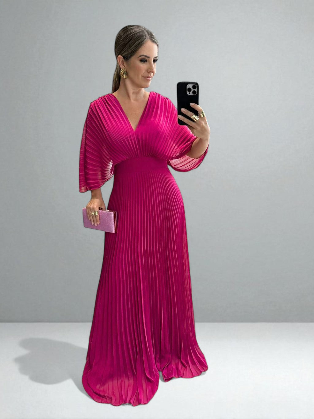 Amara | Pleated Maxi Dress – Light, Elegant Flow