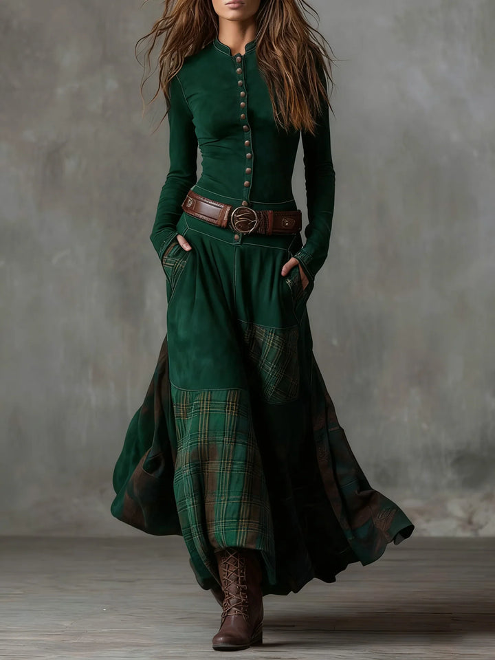 Mariella | Suede Maxi Dress