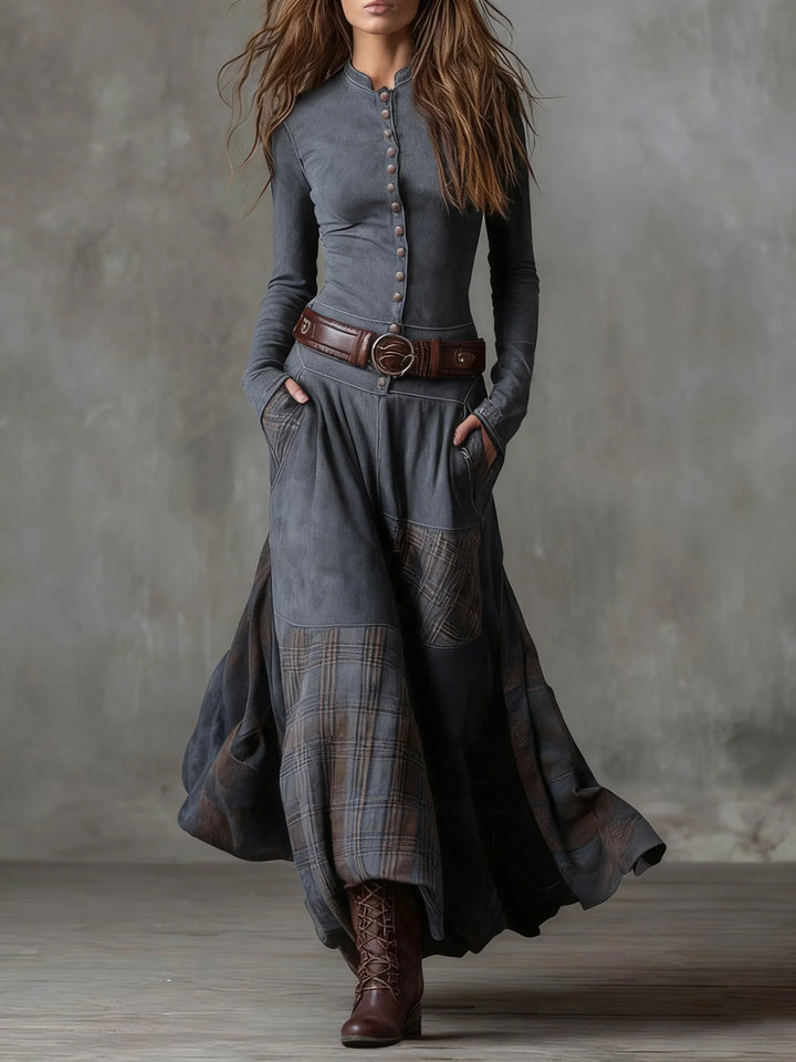 Mariella | Suede Maxi Dress
