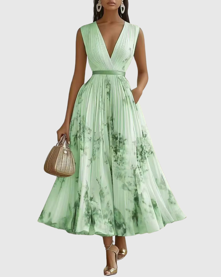 Rowella | Pleated Maxi Dress – Light, Flowing Elegance