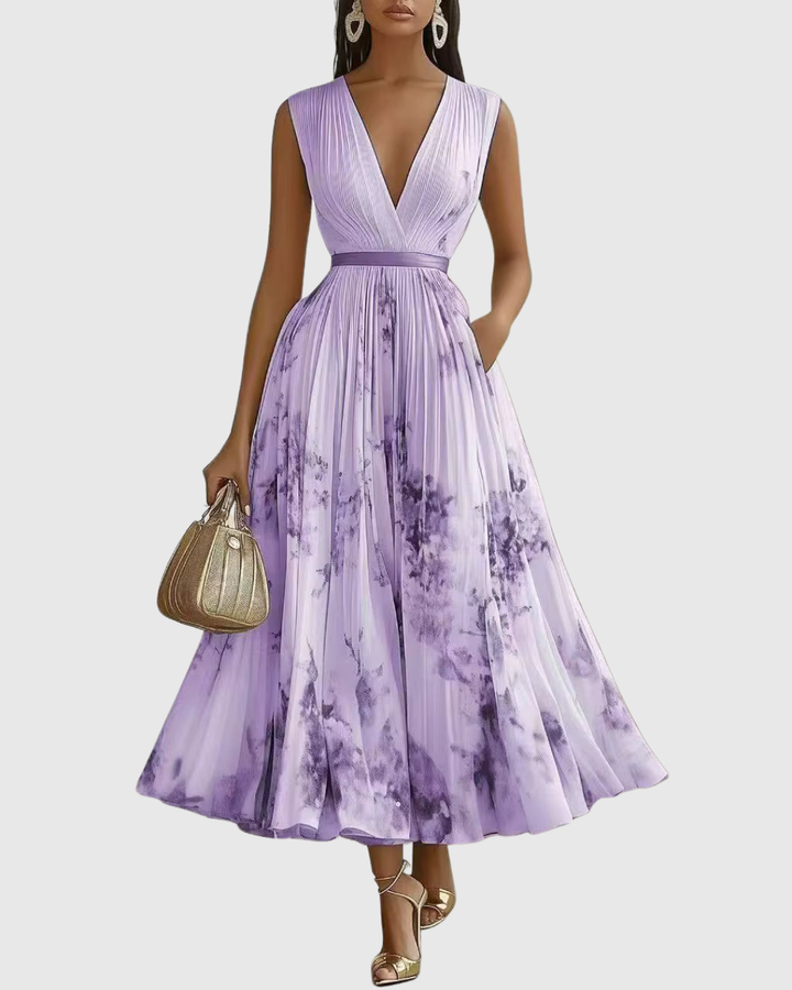Rowella | Pleated Maxi Dress – Light, Flowing Elegance