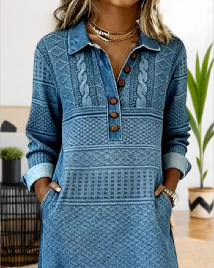 Madison | Dress with collar and button closure