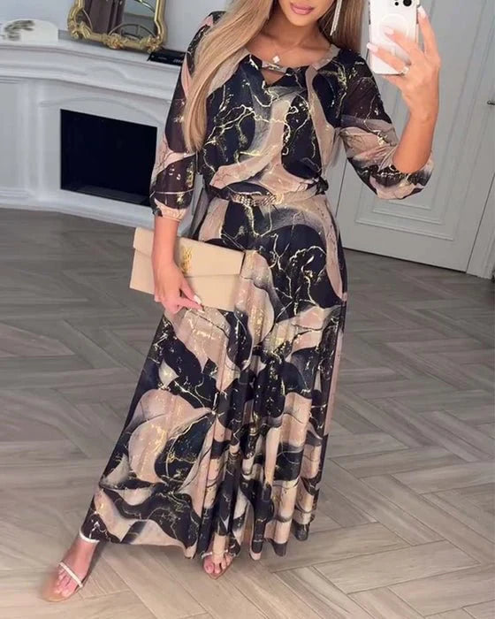 Emma Printed Chiffon Dress