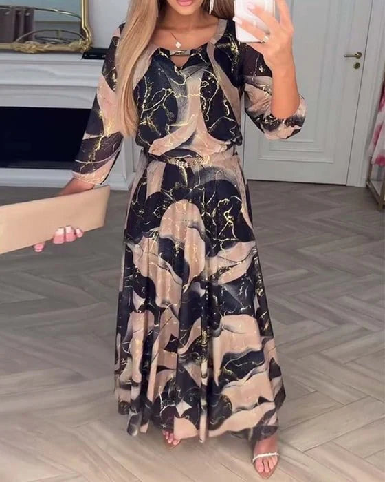 Emma Printed Chiffon Dress