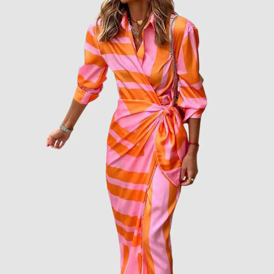 Bethany Elegant Striped Dress