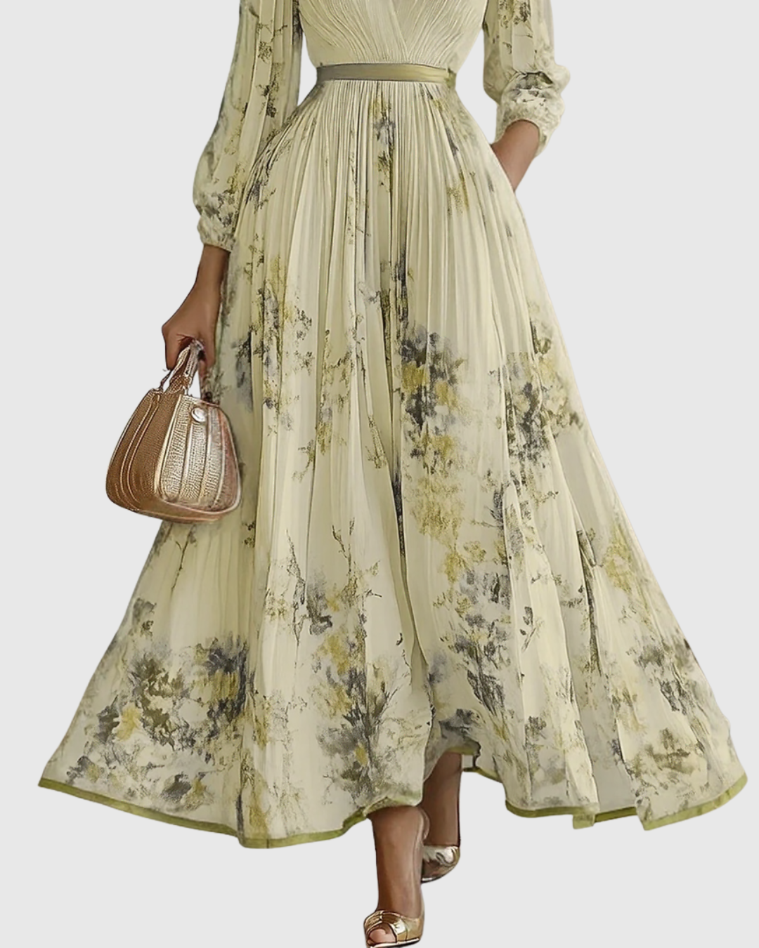 Rowella | Pleated Maxi Dress – Light, Flowing Elegance