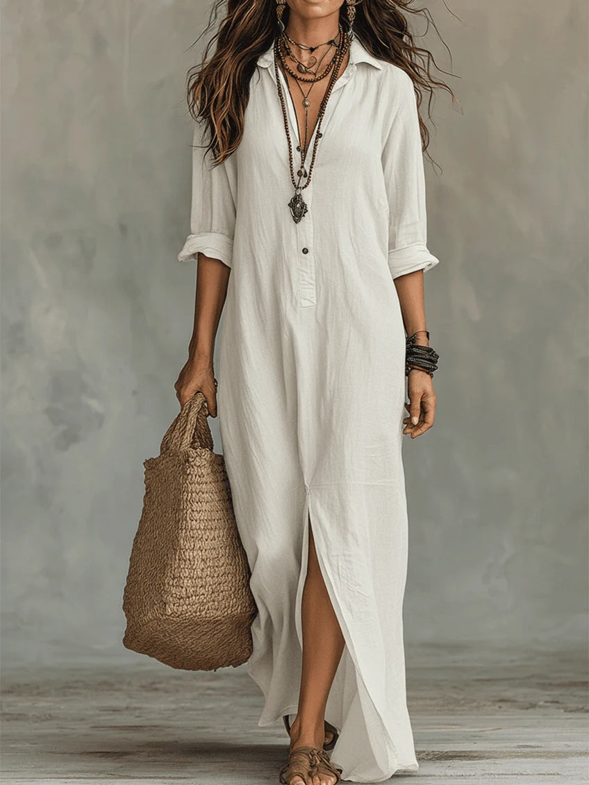 Sienna | Maxi Shirt Dress – Relaxed, Everyday Elegance