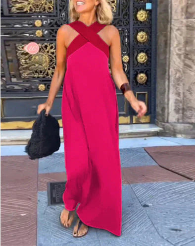 Esther Dress with Crossed Cut