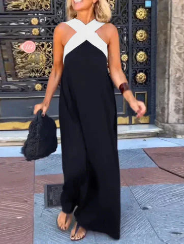 Esther Dress with Crossed Cut