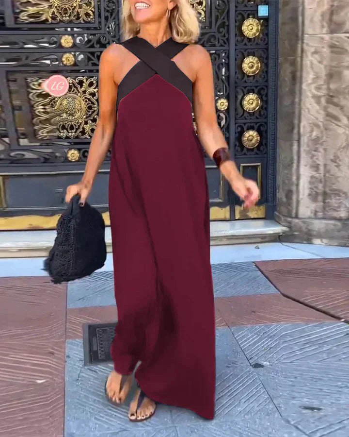 Esther Dress with Crossed Cut