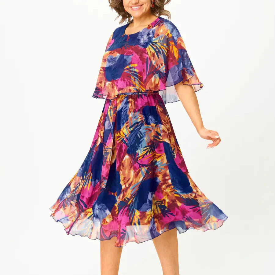 Vivian Comfortable Plus Size Chiffon Dress