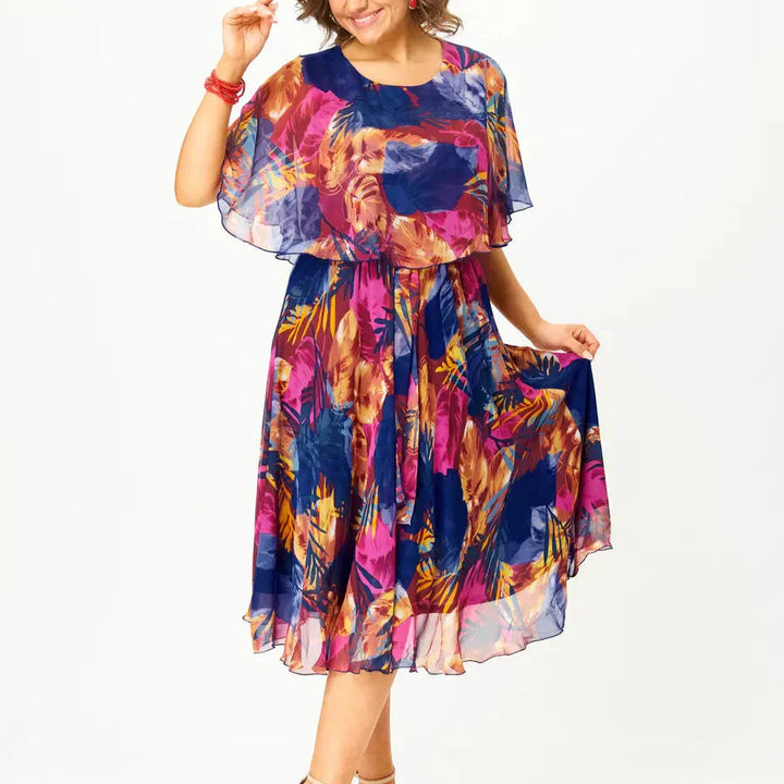 Vivian Comfortable Plus Size Chiffon Dress