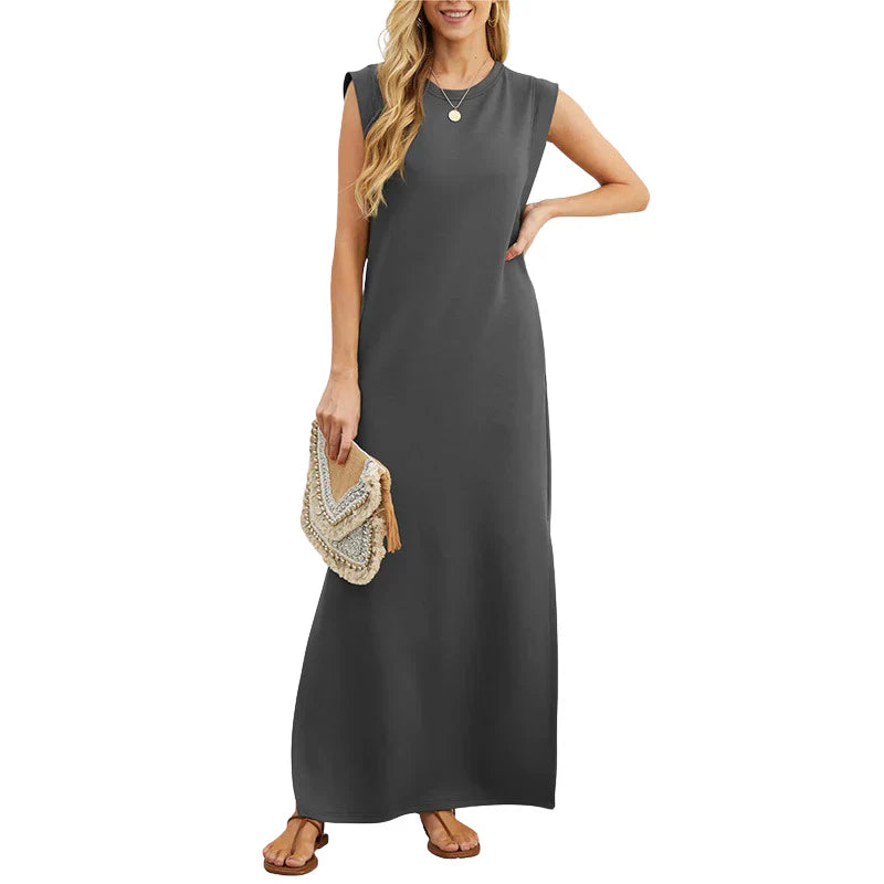 Deri Casual Loose Maxi Long Dress