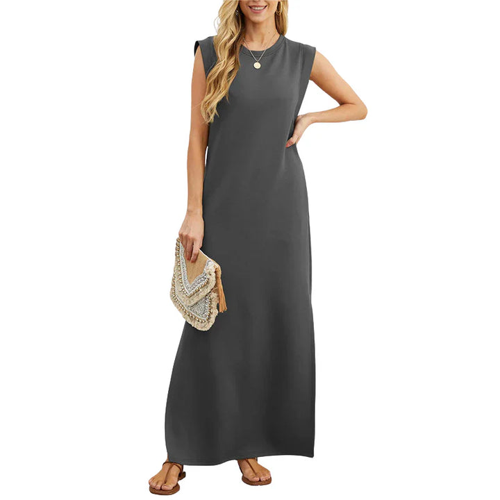 Deri Casual Loose Maxi Long Dress