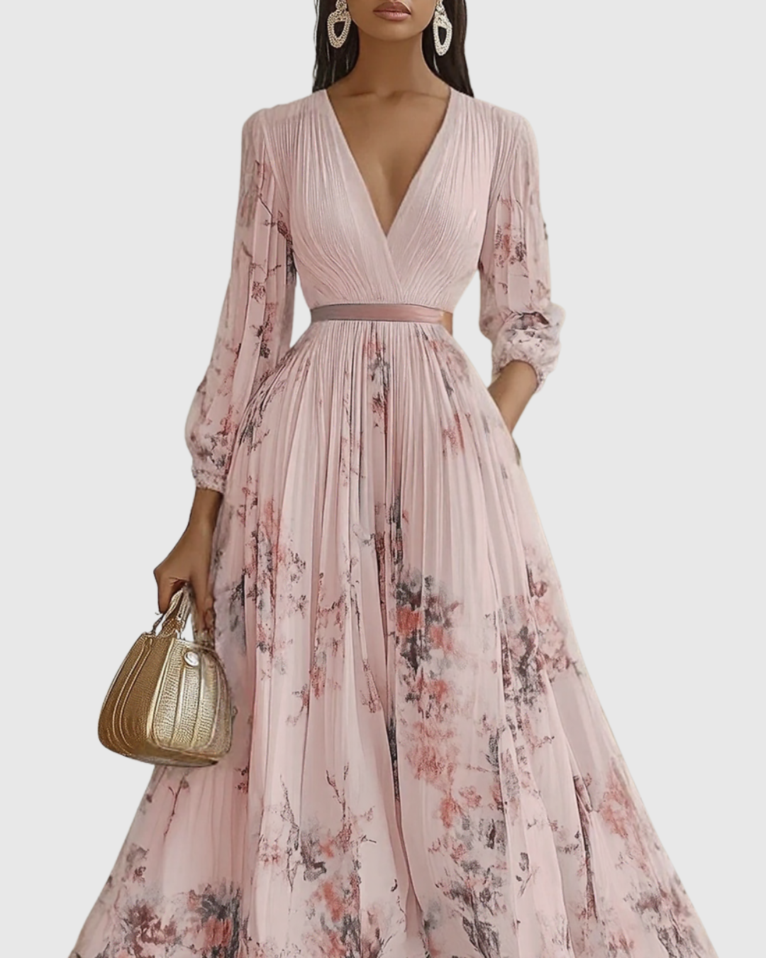 Rowella | Pleated Maxi Dress – Light, Flowing Elegance