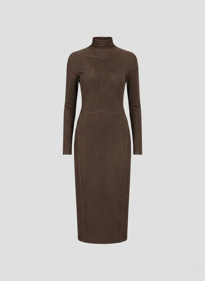 Edyth | Elegant Suede Maxi Dress