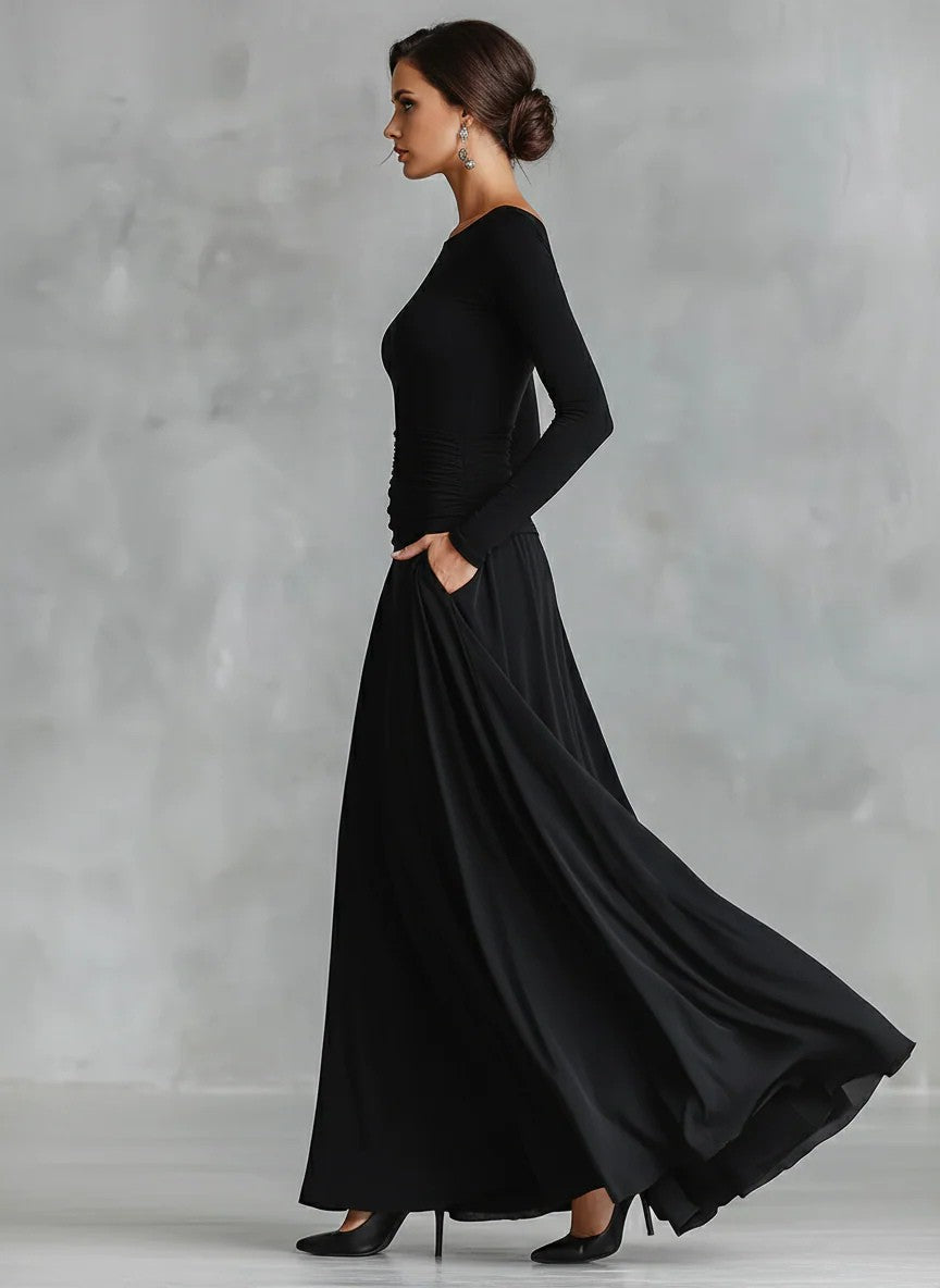 Bethany | Sculpted Flow Maxi Dress
