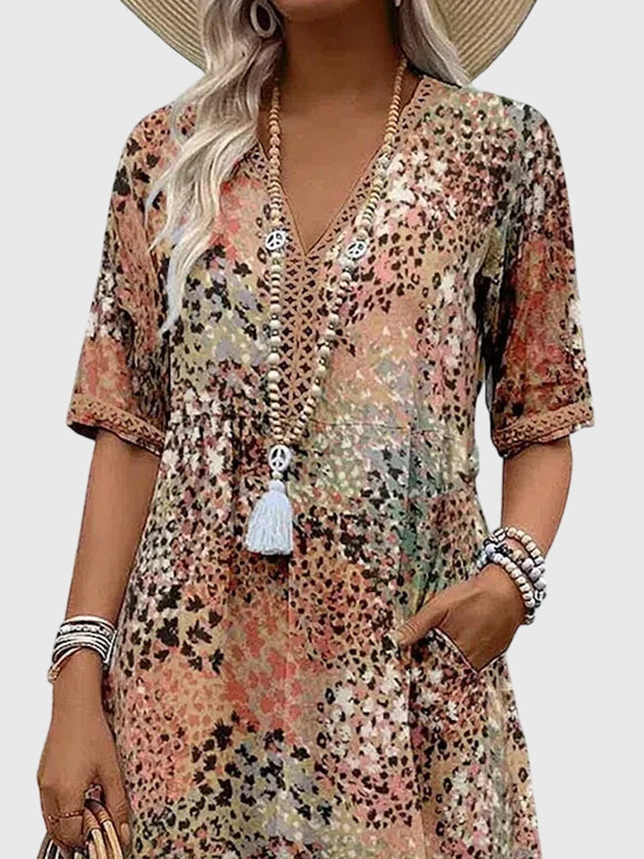 Bella | Floral Midi Dress – Light, Timeless Elegance