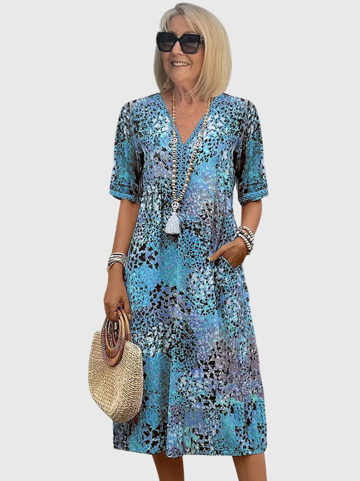Bella | Floral Midi Dress – Light, Timeless Elegance
