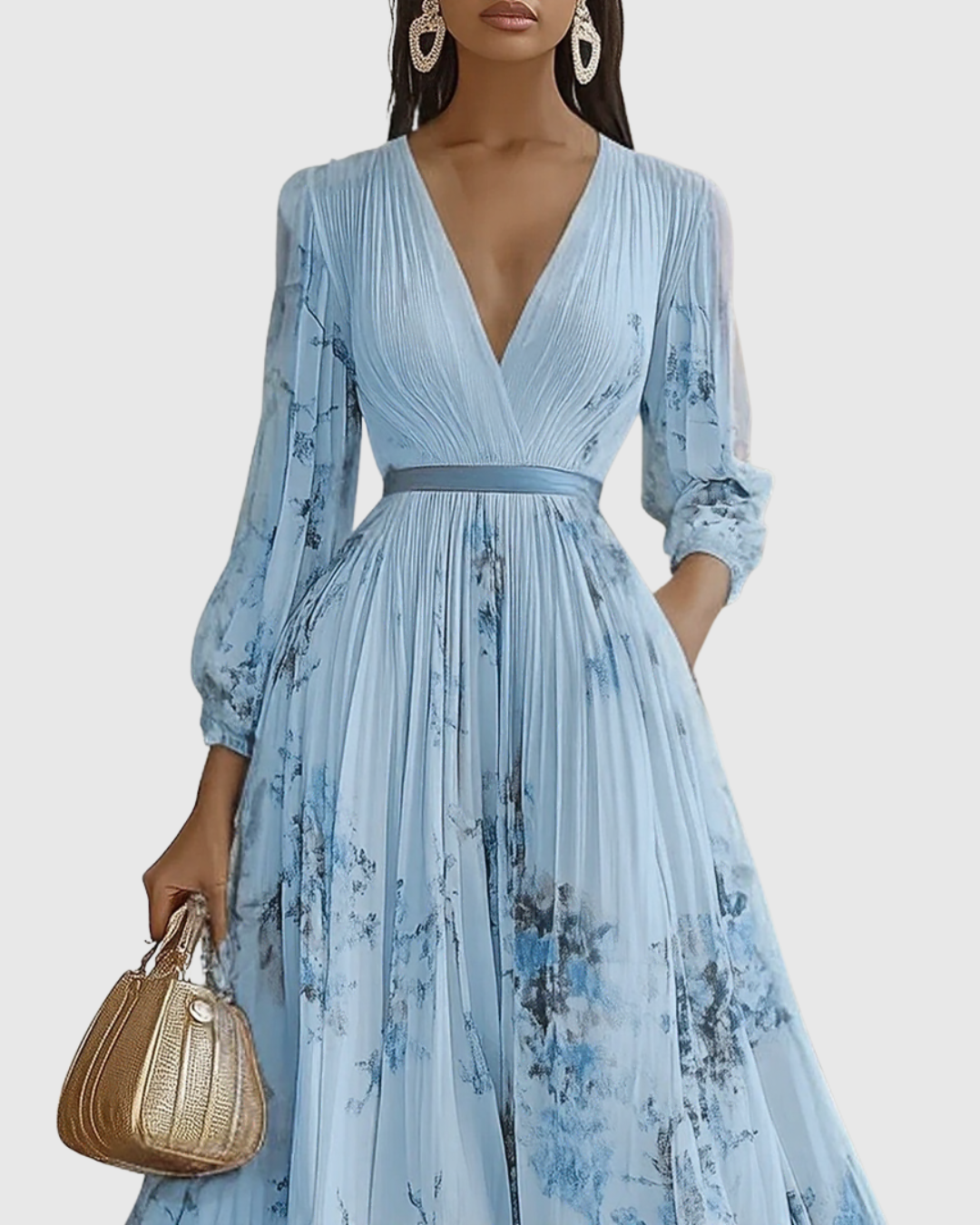 Rowella | Pleated Maxi Dress – Light, Flowing Elegance