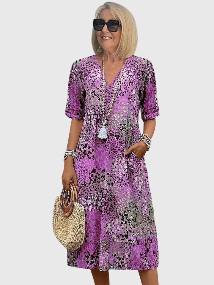 Bella | Floral Midi Dress – Light, Timeless Elegance