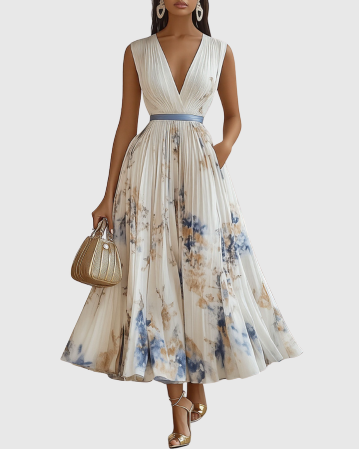 Rowella | Pleated Maxi Dress – Light, Flowing Elegance