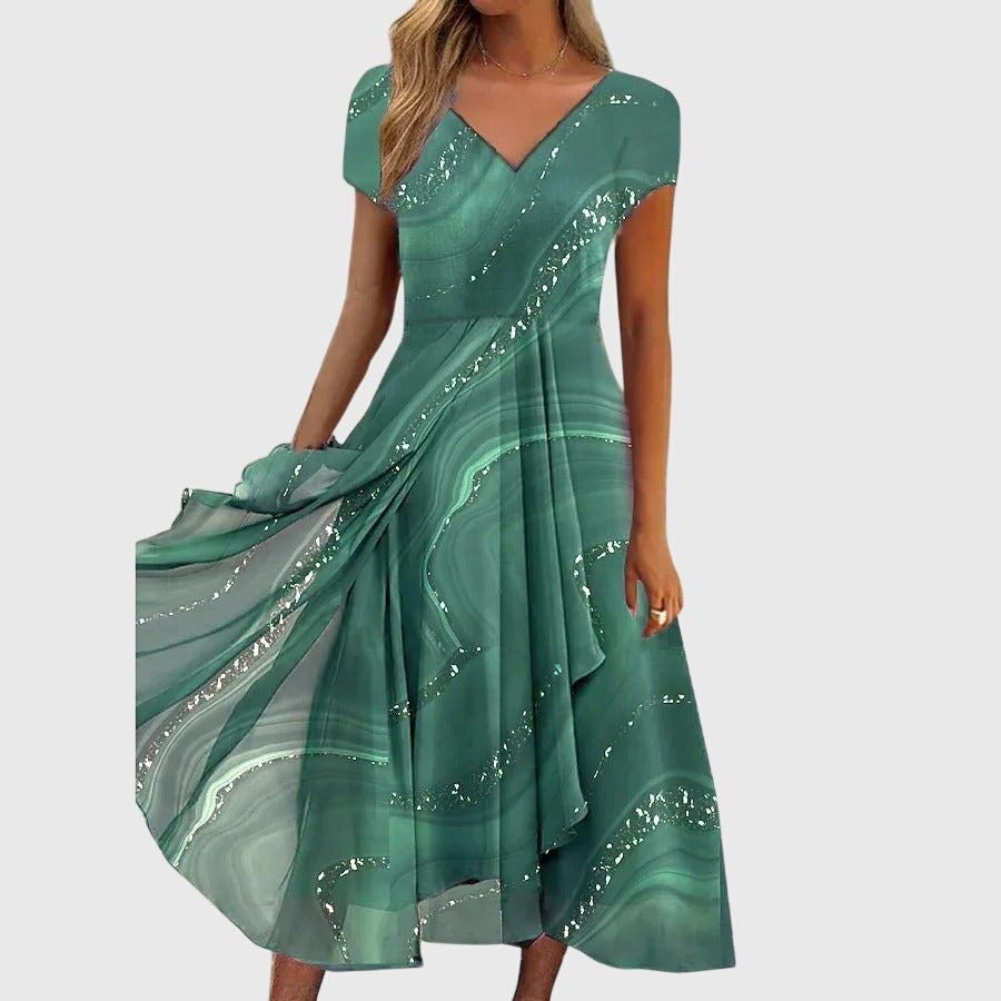 Aubrielle | Flowing Midi Dress – Soft, Easy Movement