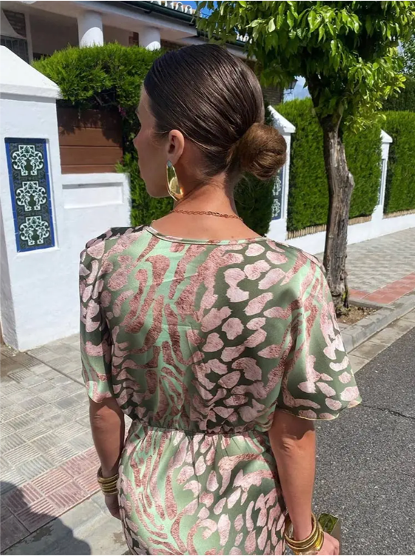 Bianca Copper Midi Dress