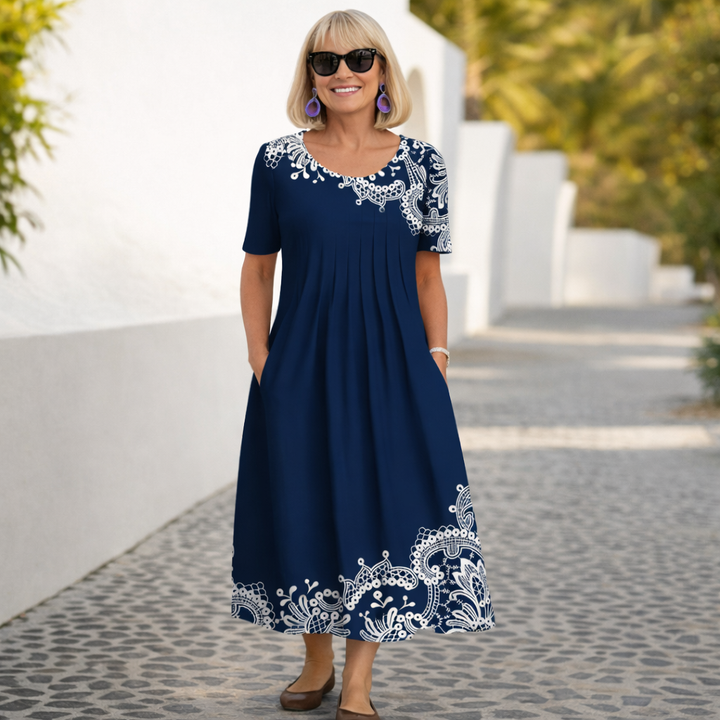 Elara | Floral Midi Dress