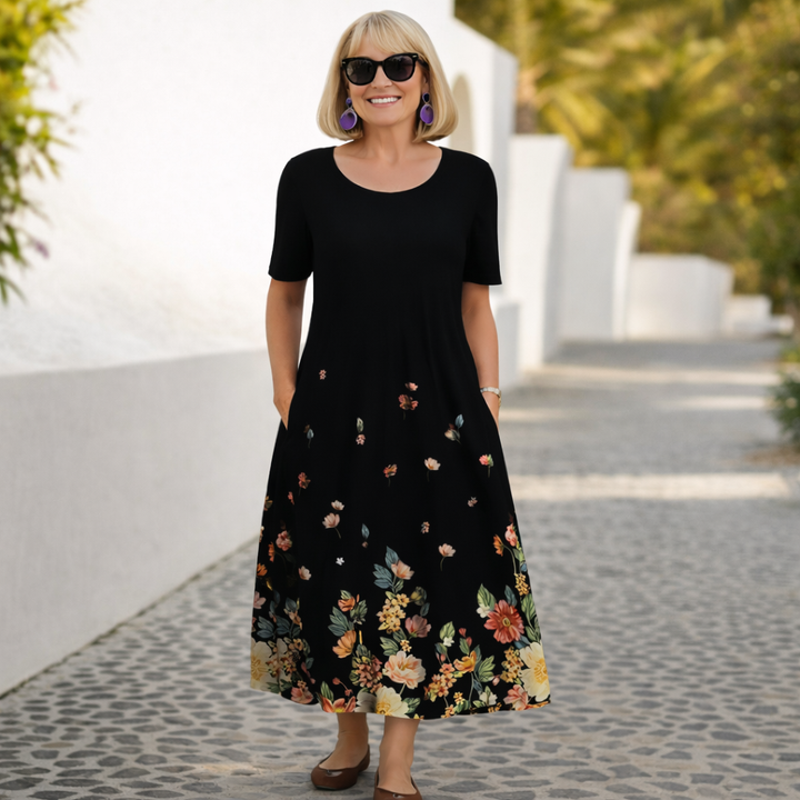 Elara | Floral Midi Dress