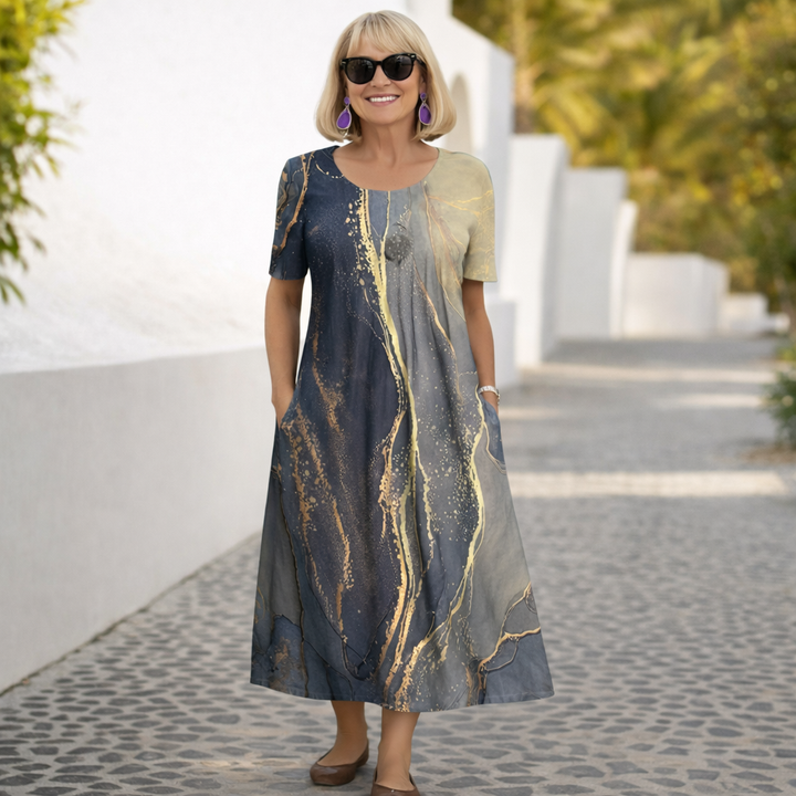 Elara | Floral Midi Dress