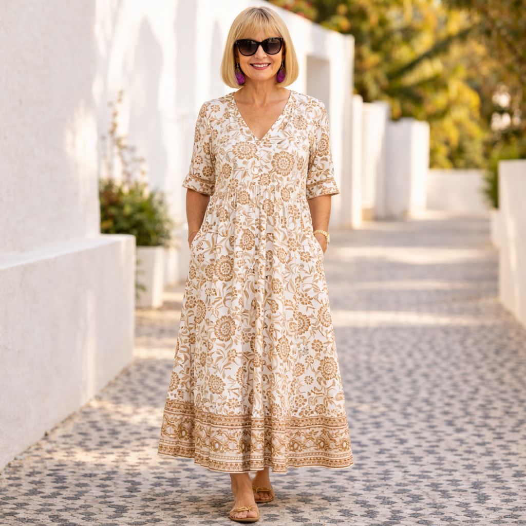 Sienna | Elegant Floral Dress with a Breezy Vibe