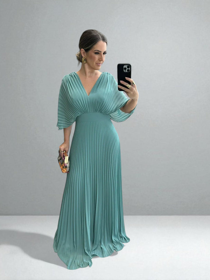 Amara | Pleated Maxi Dress – Light, Elegant Flow