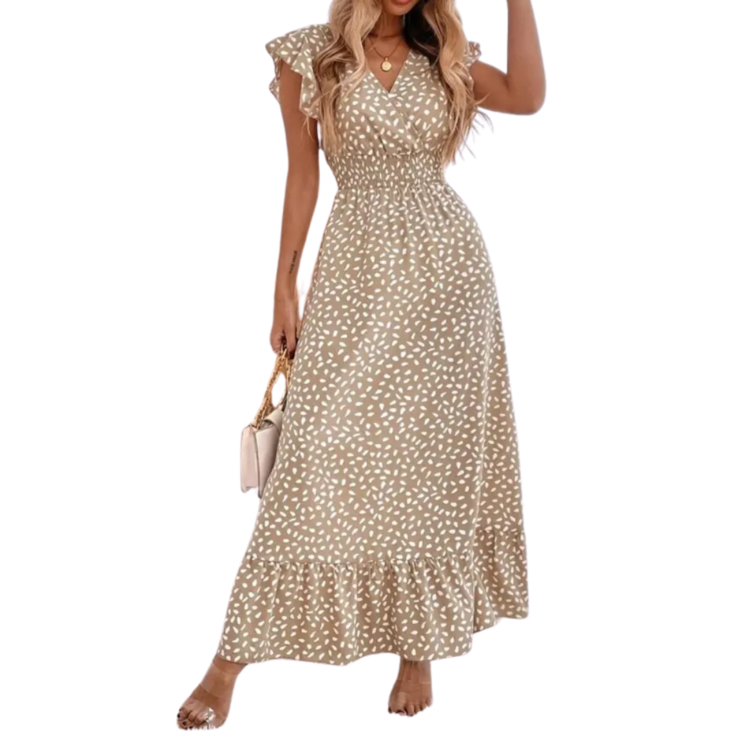 Celestine™ | Floral Wrap Boho Midi Dress