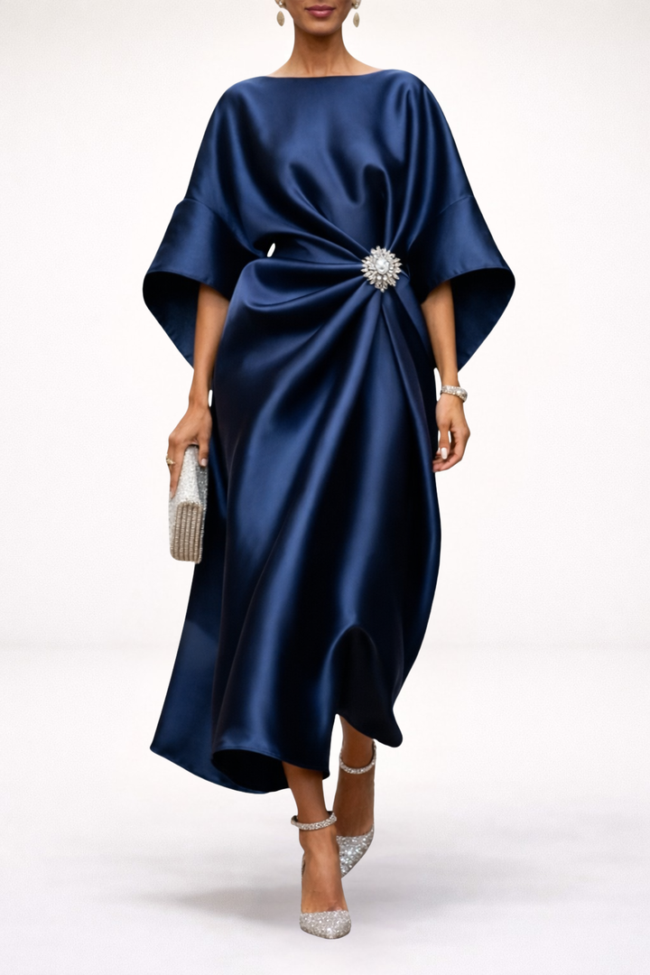 Isadora | Satin Maxi Dress – Smooth, Elegant Flow