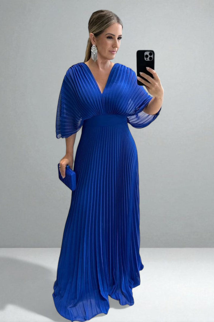 Amara | Pleated Maxi Dress – Light, Elegant Flow