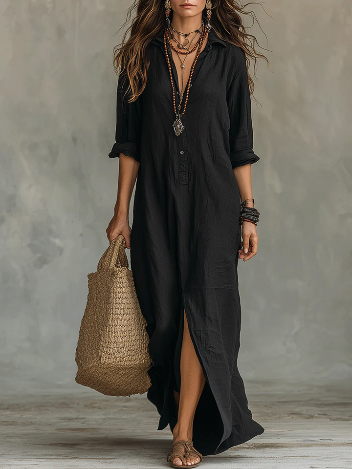Sienna | Maxi Shirt Dress – Relaxed, Everyday Elegance