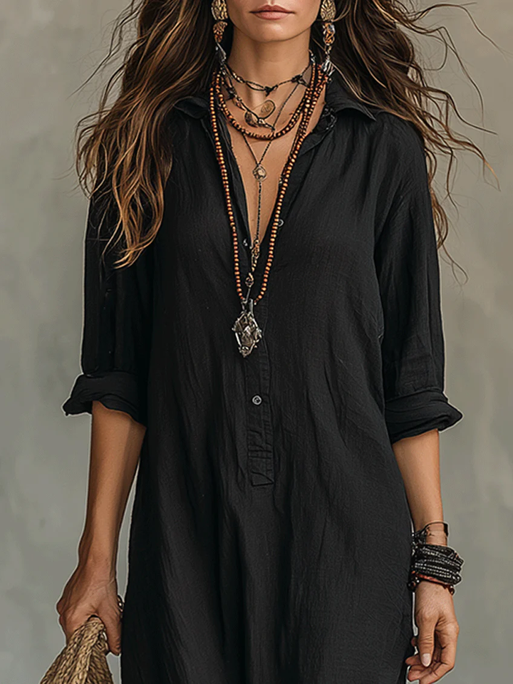 Sienna | Maxi Shirt Dress – Relaxed, Everyday Elegance