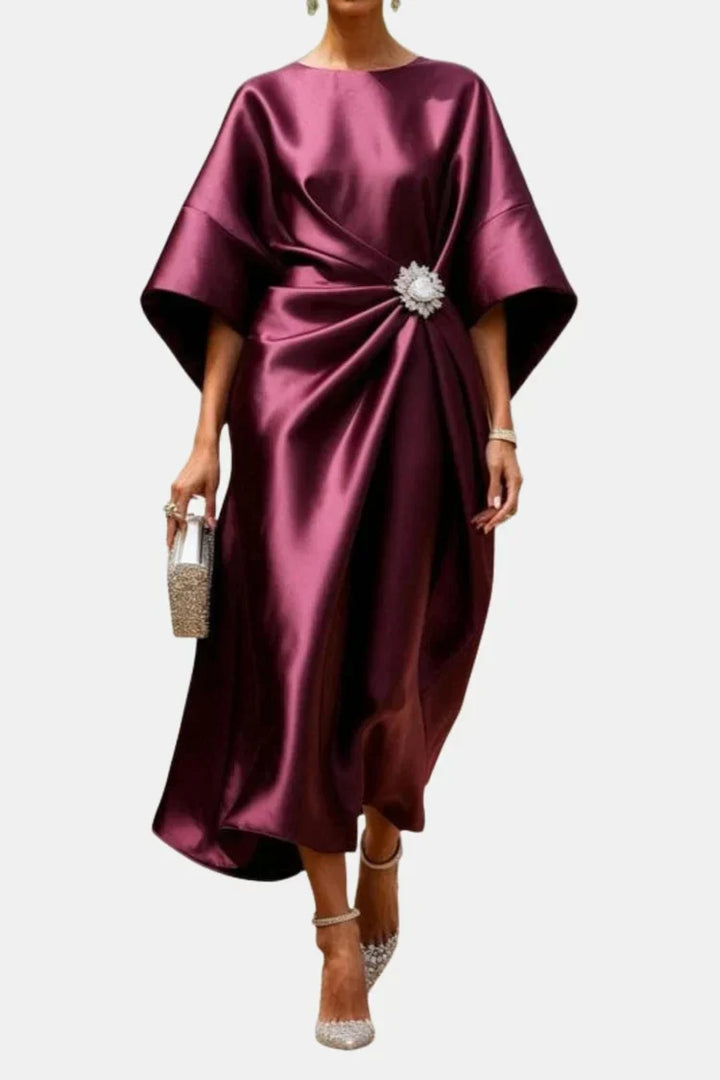 Isadora | Satin Maxi Dress – Smooth, Elegant Flow