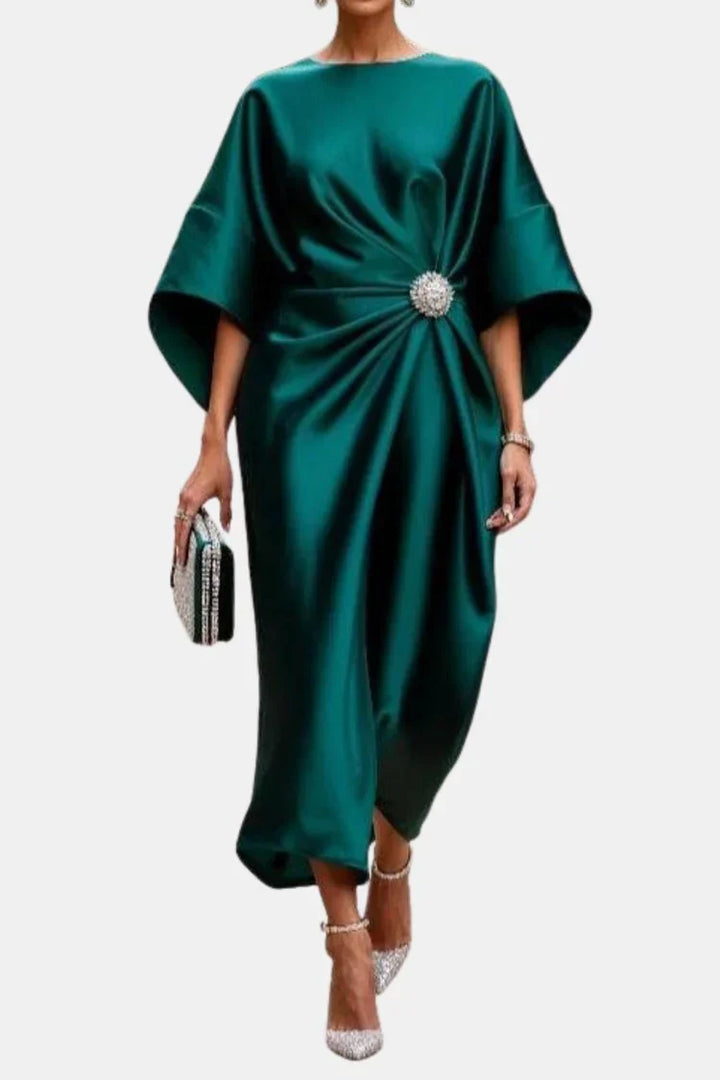 Isadora | Satin Maxi Dress – Smooth, Elegant Flow