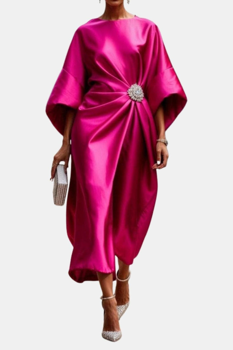 Isadora | Satin Maxi Dress – Smooth, Elegant Flow