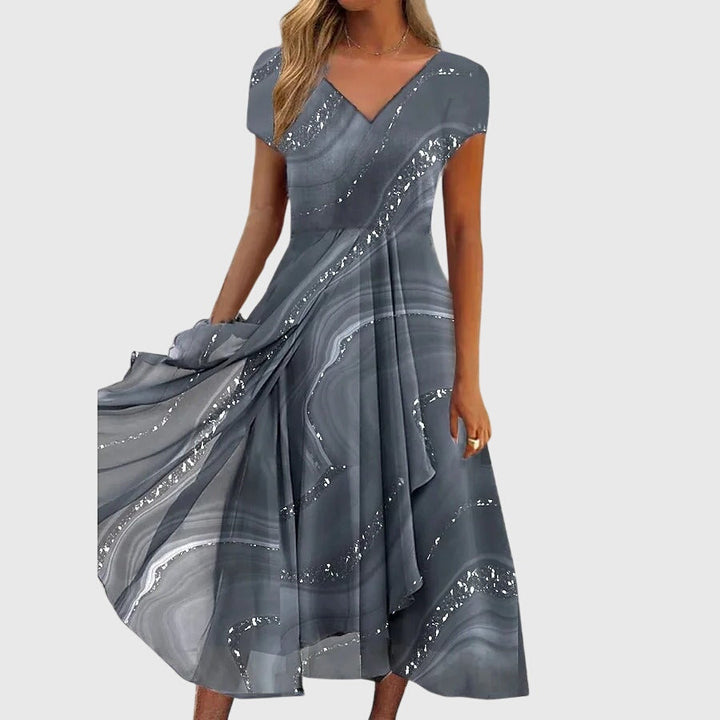 Aubrielle | Flowing Midi Dress – Soft, Easy Movement