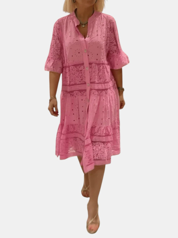 Cherylann | Floral Midi Dress – Light, Effortless Comfort