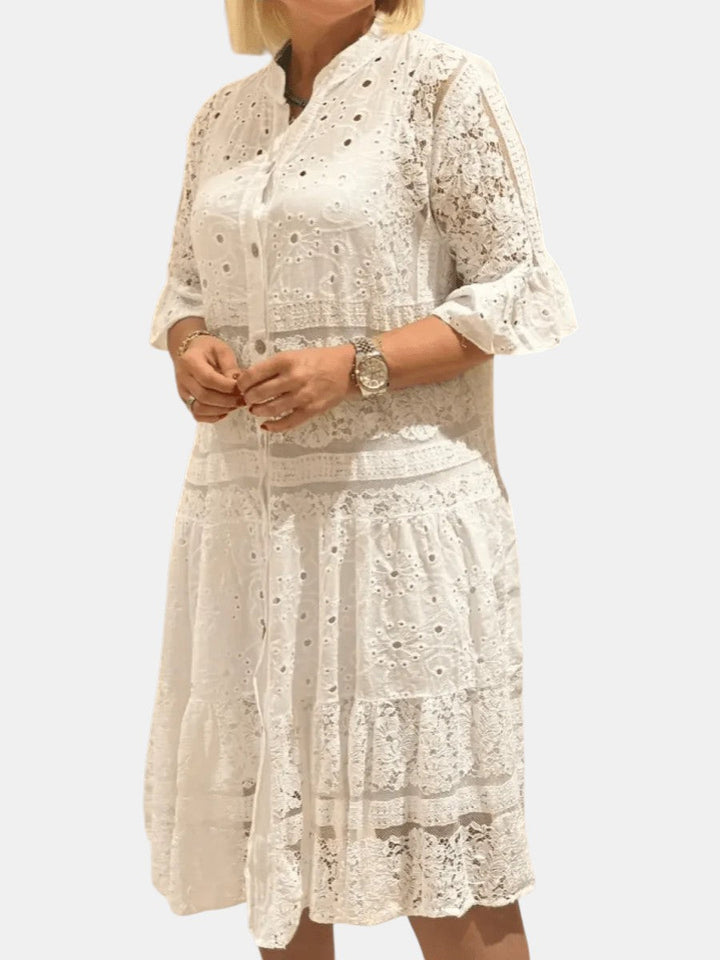 Cherylann | Floral Midi Dress – Light, Effortless Comfort